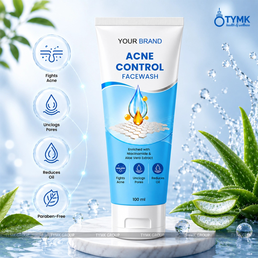 Acne Control Facewash (With Salicylic Acid, Glycolic Acid, Lactic Acid, Niacinamide)