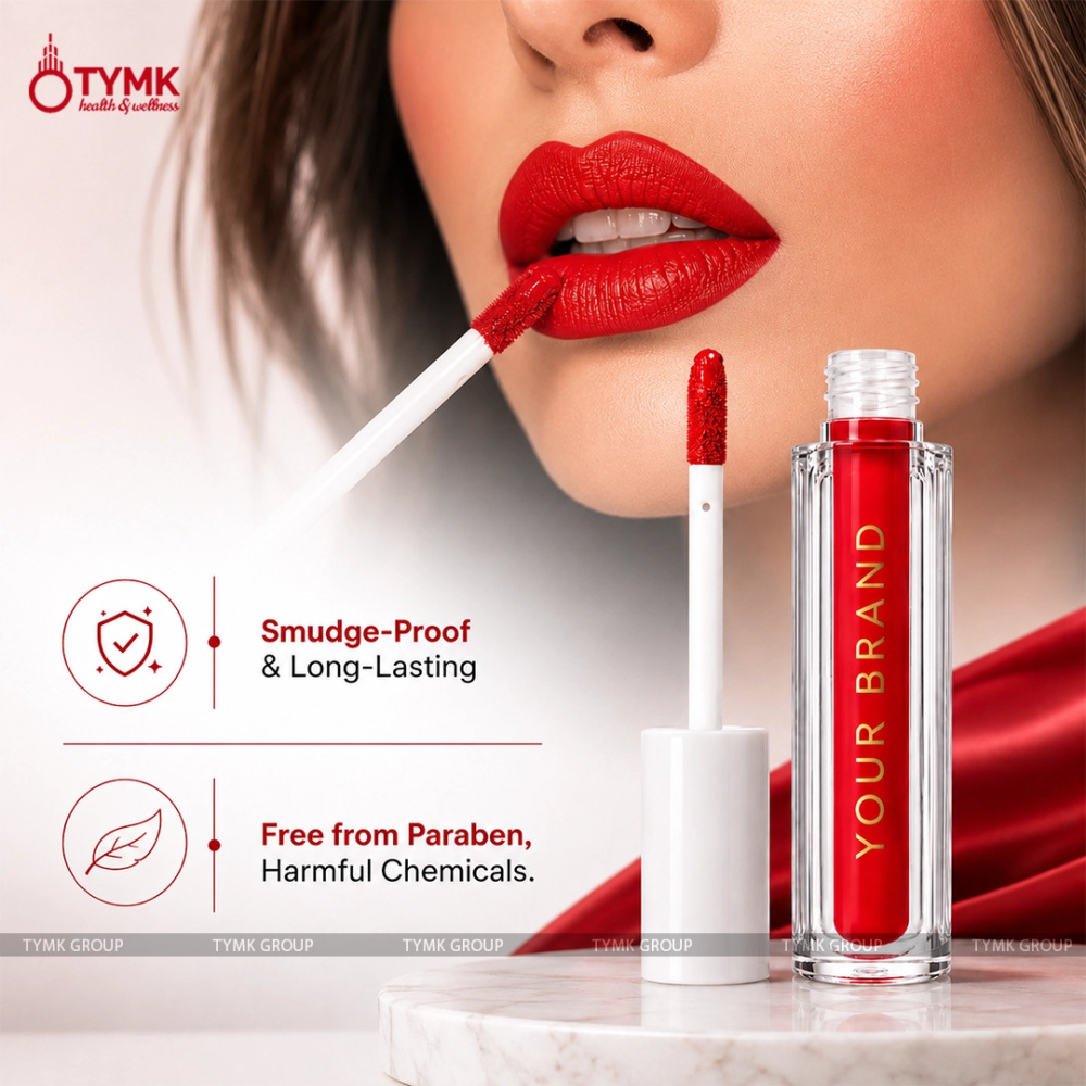 Opulent Glam Liquid Lipstick (Flush it Red) (Long Lasting)