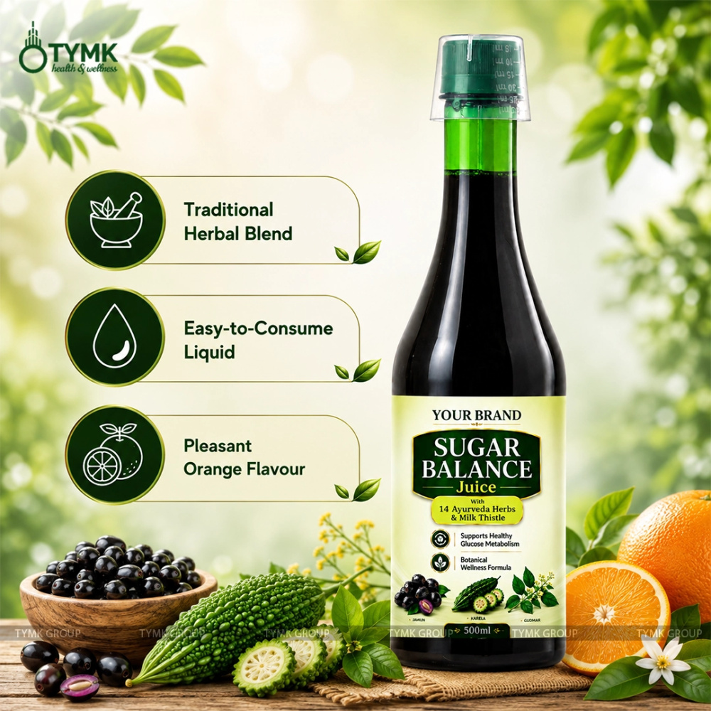 Sugar Balance Juice (Diabetes Care) (With 14 Ayurveda Herbs & Milk Thistle)