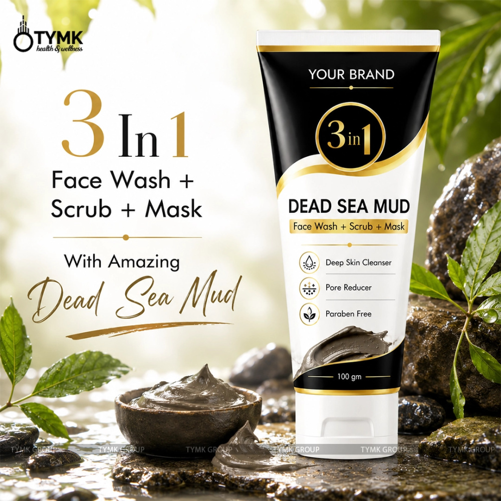 3 In 1 Face Wash + Scrub + Mask (dead Sea Mud)