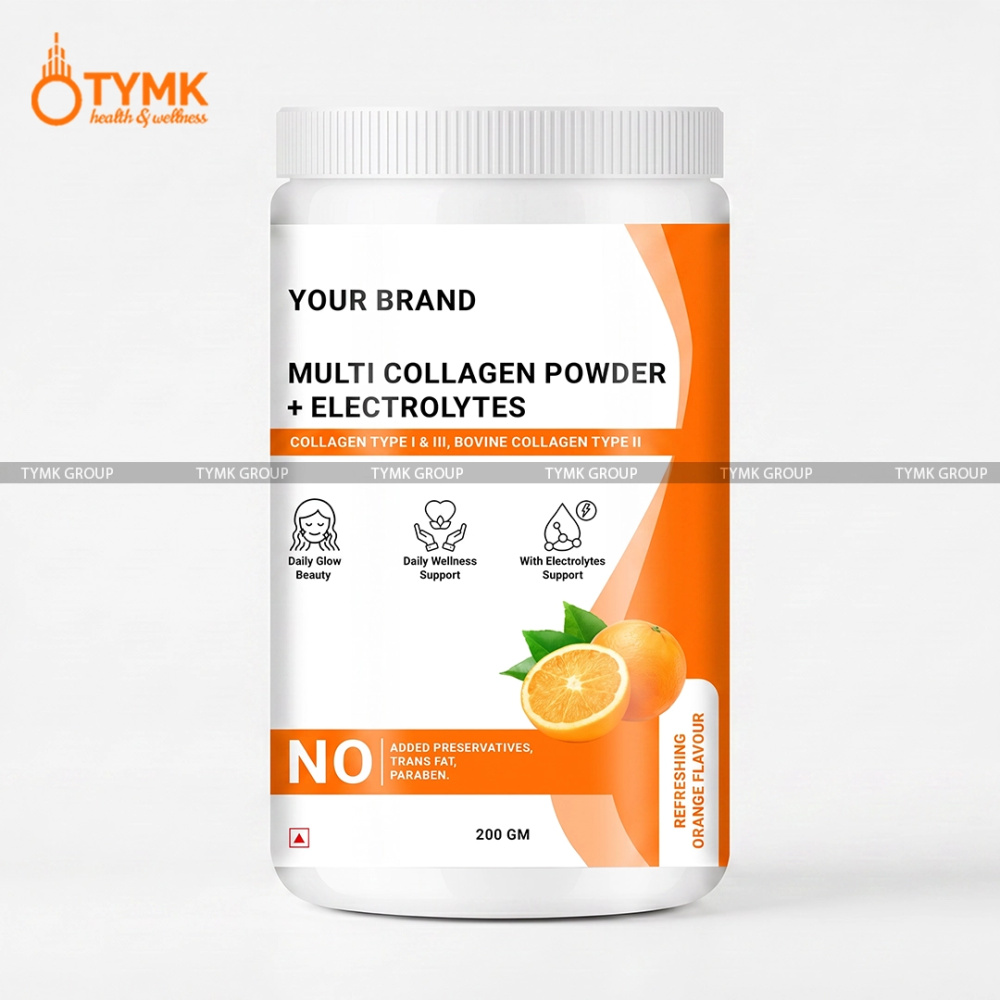 Multi Collagen Powder + Electrolytes - Orange Flavour