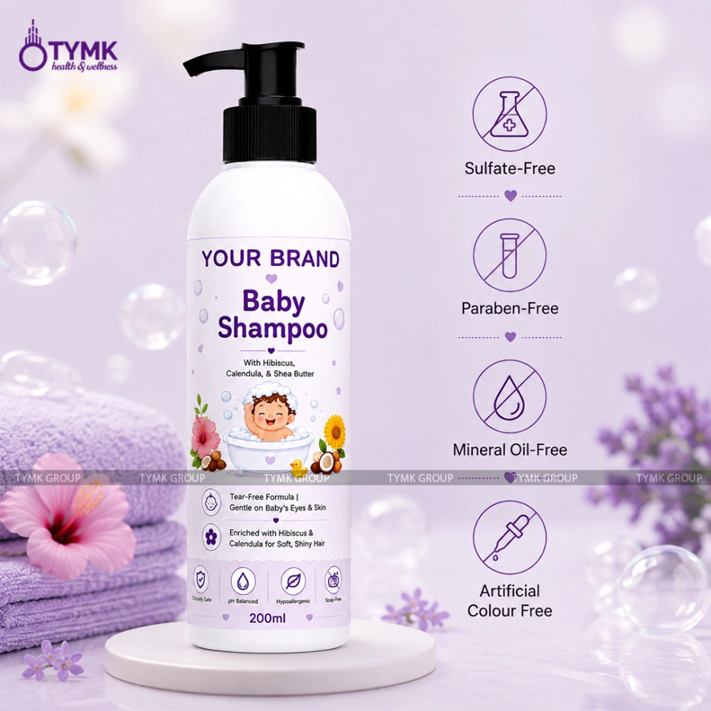 Baby Shampoo (Sulfate Free- With Hibiscus, Calendula, & Shea Butter)