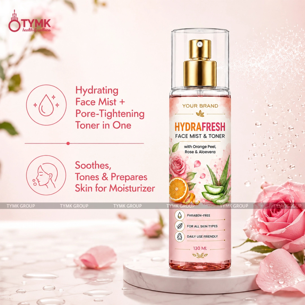 HydraFresh Face Mist & Toner (with Orange Peel, Rose & Aloevera)