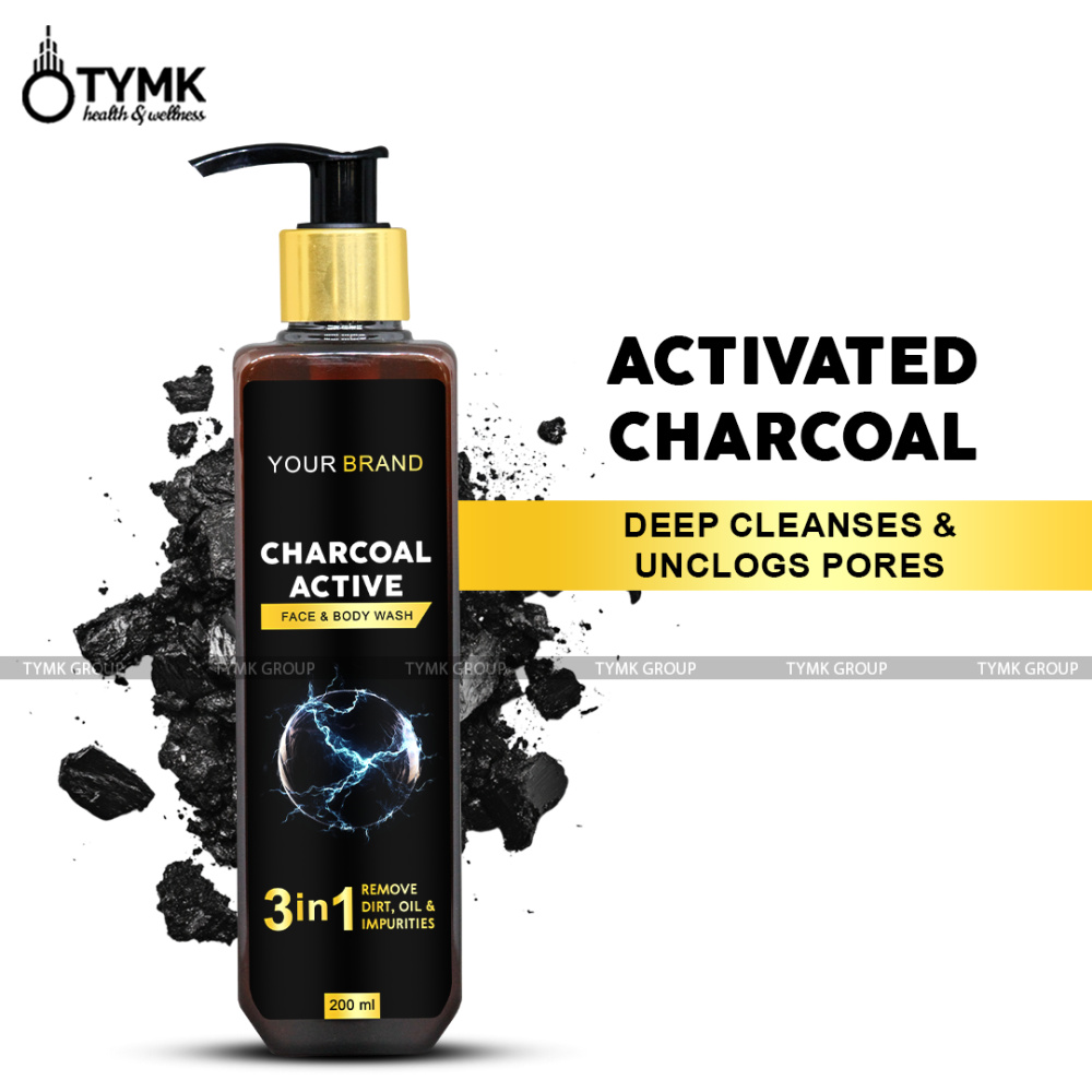 Charcoal Active Face & Body Wash (sls Free/paraben Free/phosphate Free/gmo Free)