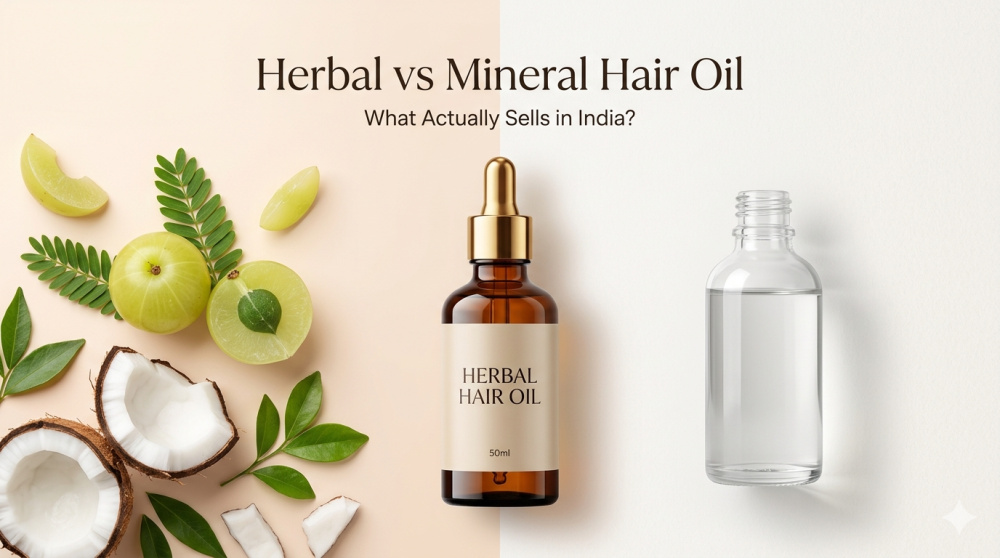 Herbal vs Mineral Hair Oil: What Actually Sells?
