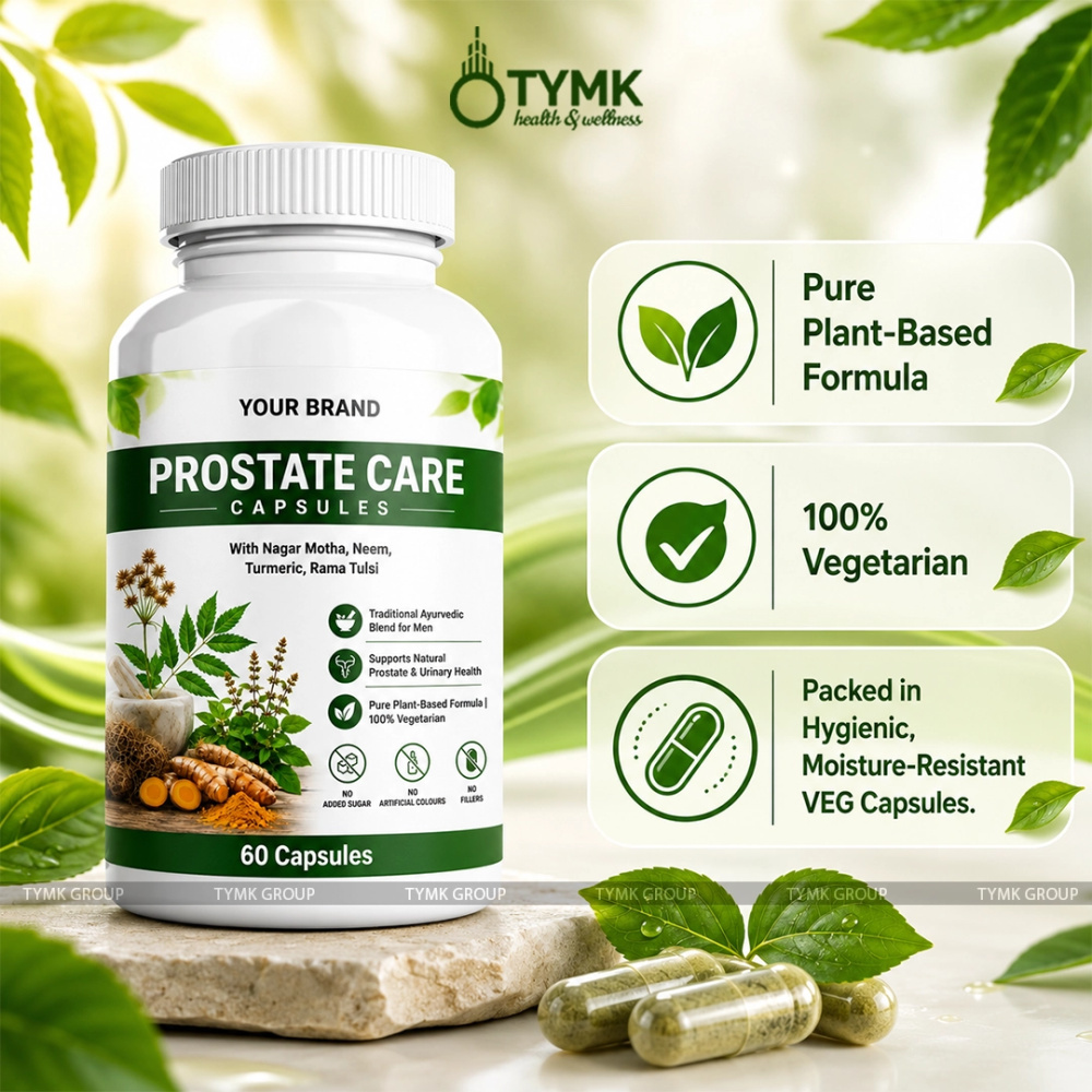 Prostate Care Capsules (Veg) - Nagar Motha, Neem,⁠ Turmeric,⁠ ⁠Rama Tulsi