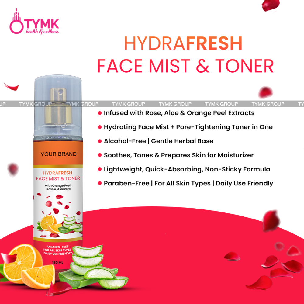 HydraFresh Face Mist & Toner (with Orange Peel, Rose & Aloevera)
