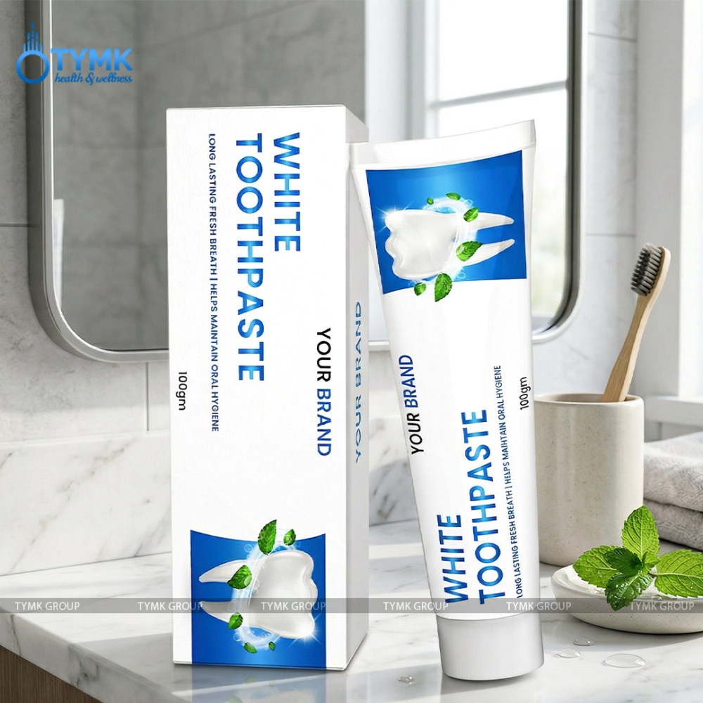 White Toothpaste (Sulfate Based) (With Fluoride, Turmeric, Peppermint, Neem, Menthol & Aloevera)