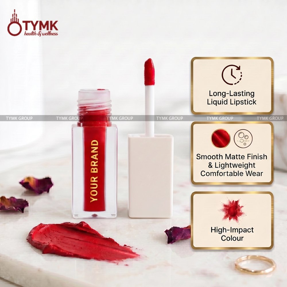 PRIME OPULENT - Liquid Lipstick (Red Hot Shade) (Long Lasting)