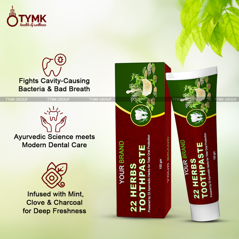 22 Herbs Toothpaste (Sulfate Base) (Clove Flavour)
