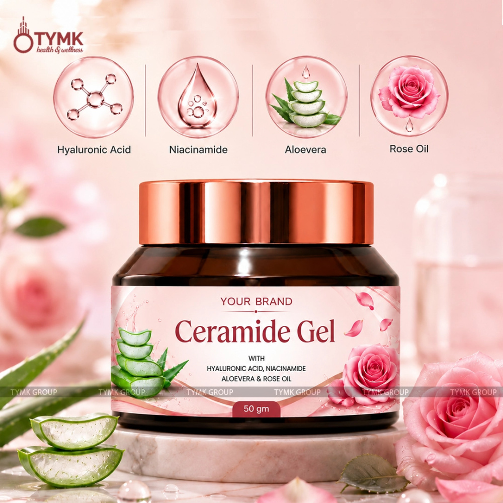 Ceramide Gel (With Hyaluronic Acid, Niacinamide, Aloevera & Rose Oil) (Fragrance Free)