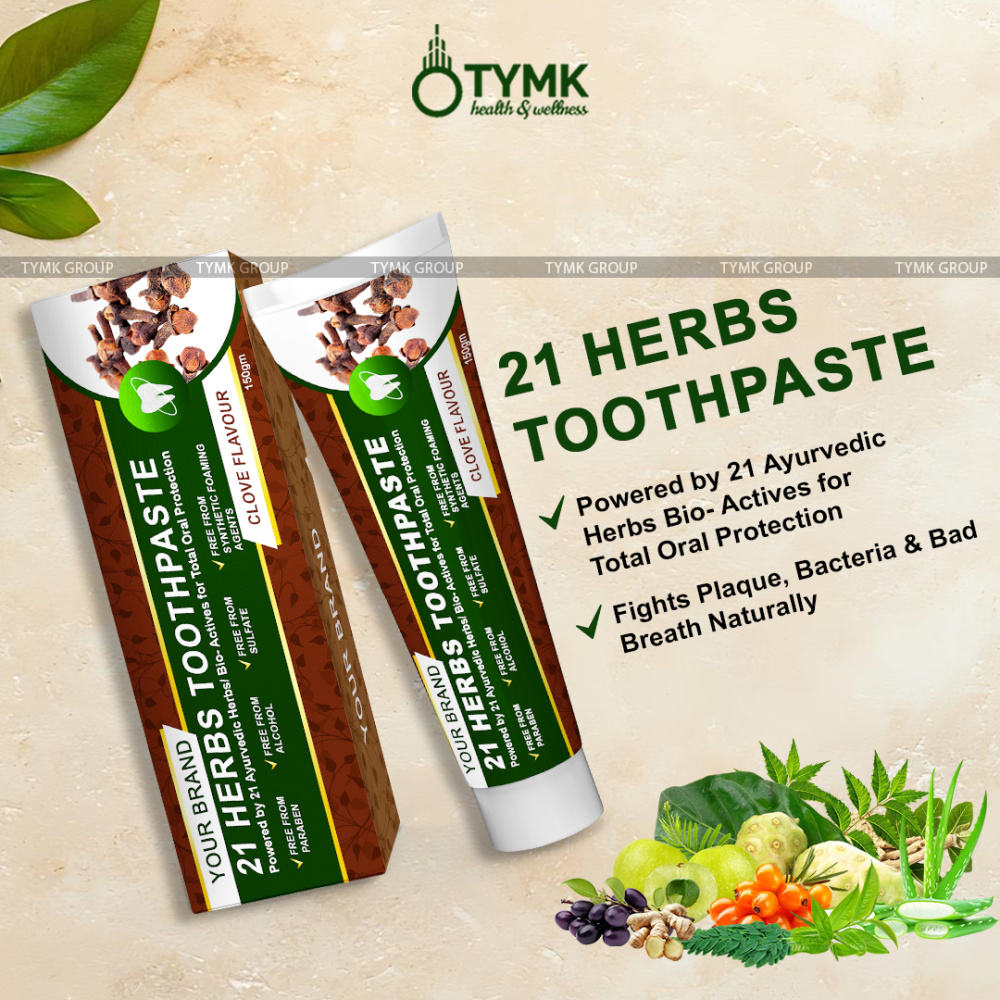 21 Herbs Toothpaste (Sulfate Free) (Clove Flavour)
