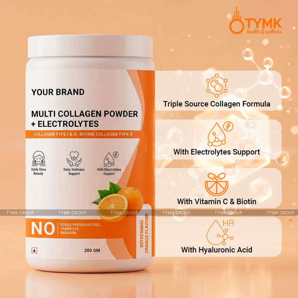 Multi Collagen Powder + Electrolytes - Orange Flavour