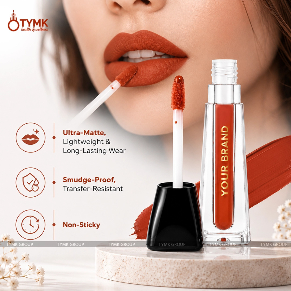 Opulent Glam Liquid Lipstick (Toasted Almond) (Long Lasting)