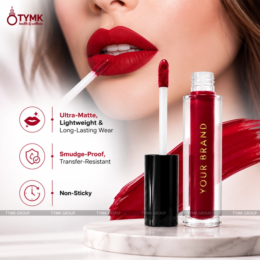 Opulent Glam Liquid Lipstick (Blood Red) (Long Lasting)