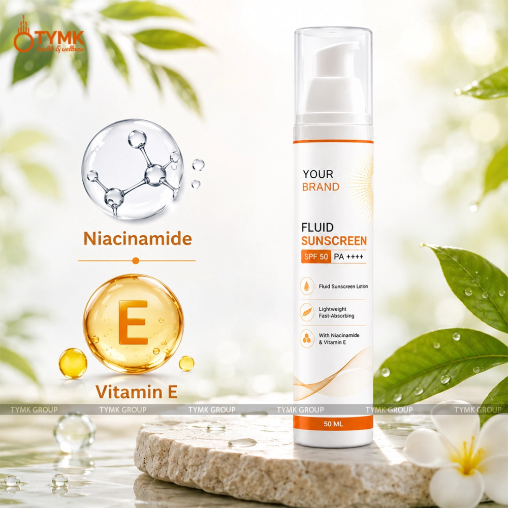 Fluid Sunscreen SPF 50 PA ++++ (With Niacinamide) (Airless Pump Formula)