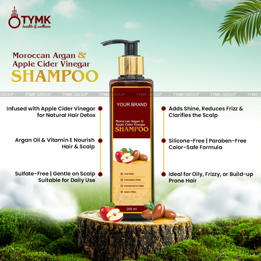 Moroccan Argan & Apple Cider Vinegar Shampoo (sls Free/paraben Free/phosphate Free/gmo Free)