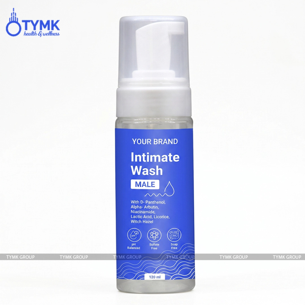 Intimate Wash - Male (Foam Pump Formula/ Sulfate Free) - with D- Panthenol, Alpha- Arbutin, Niacinamide, Lactic Acid, Licorice, Witch Hazel, etc.