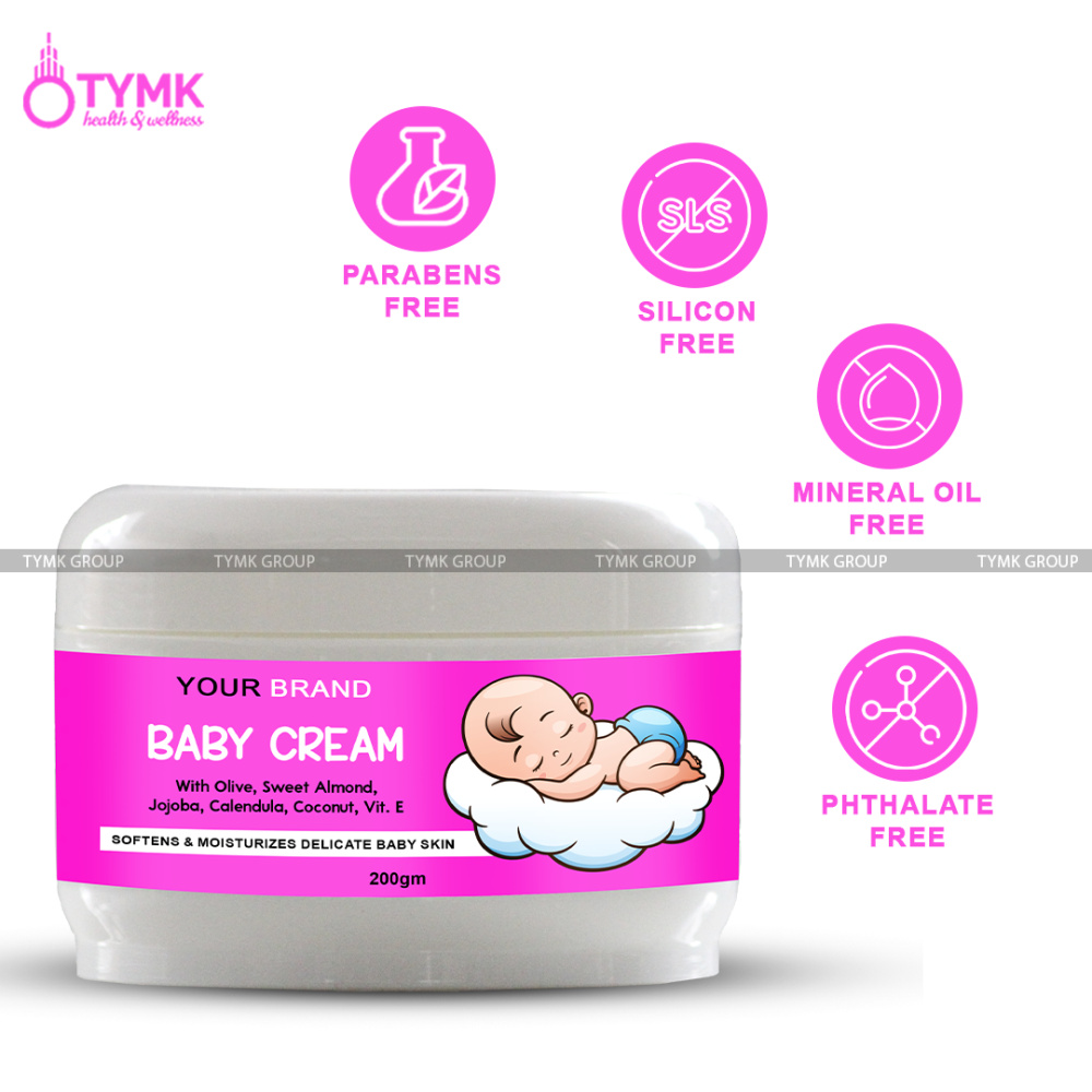 Baby Cream -(With Olive, Sweet Almond, Jojoba, Calendula, Coconut, Vit. E) (Mineral Oil/LLP Free)