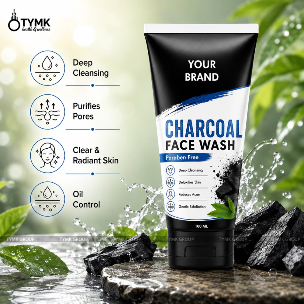 Charcoal Face Wash (With Sulfate/ Paraben Free)