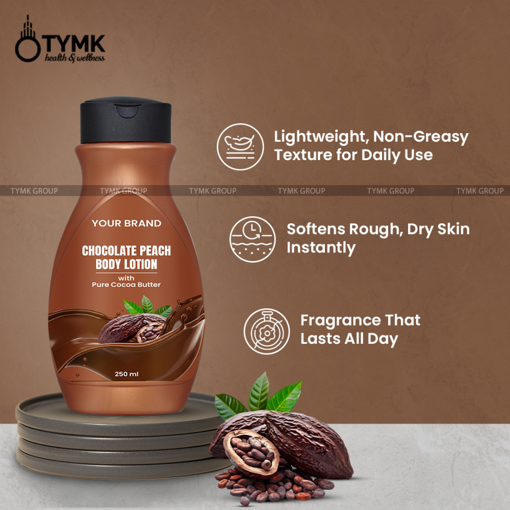 Chocolate-peach Body Lotion (with Pure Cocoa Butter) (paraben/silicon Free) (skin Hydrator)
