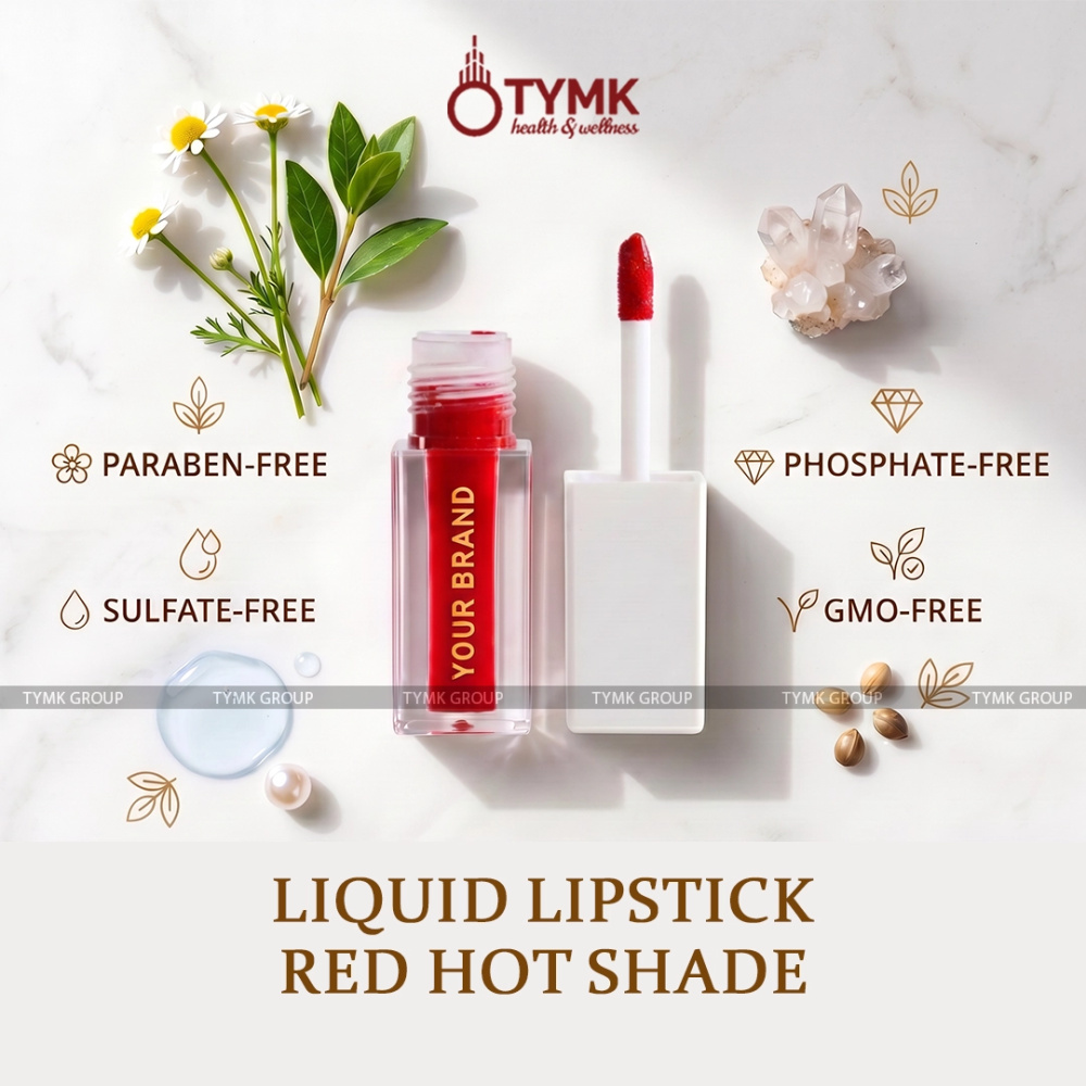 PRIME OPULENT - Liquid Lipstick (Red Hot Shade) (Long Lasting)