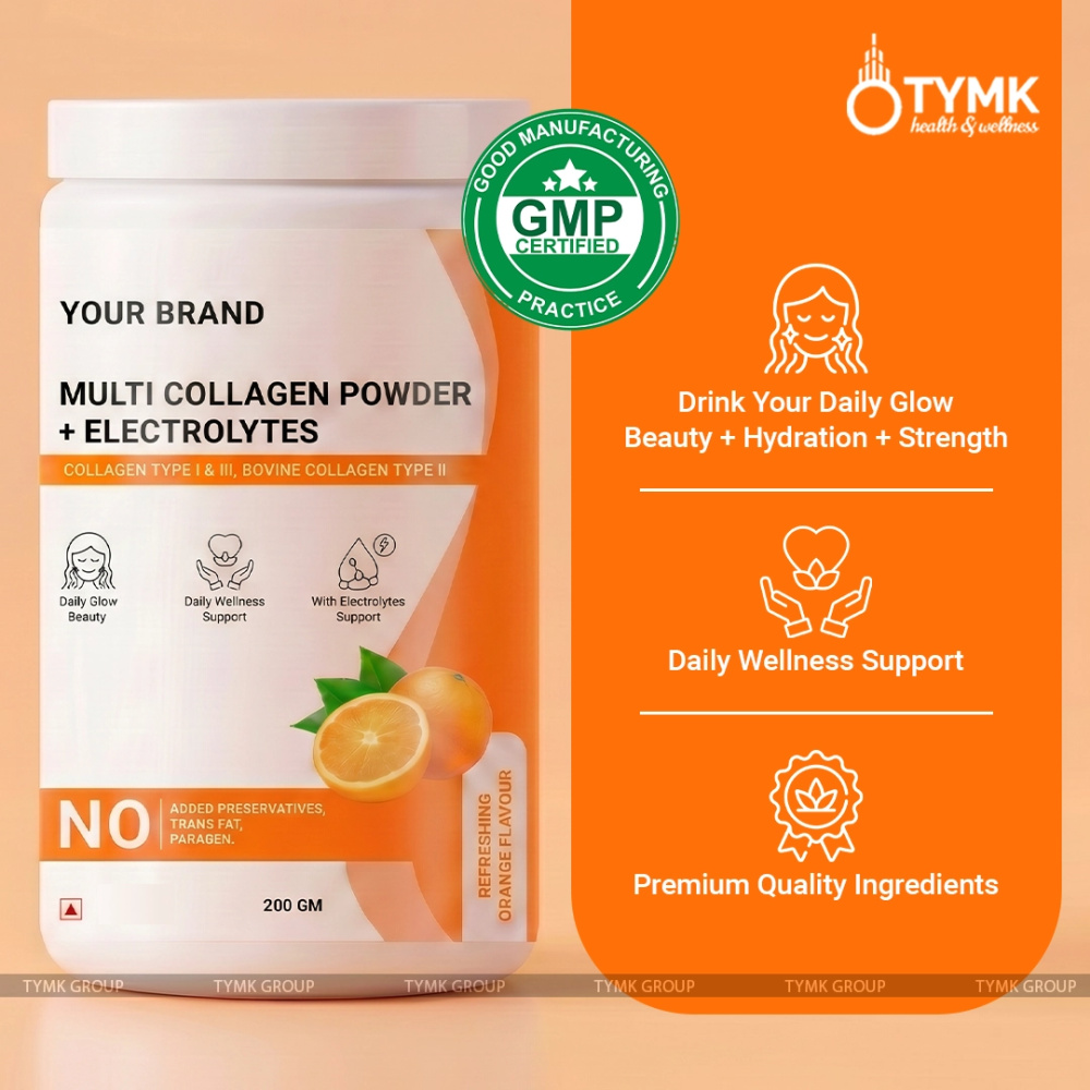 Multi Collagen Powder + Electrolytes - Orange Flavour