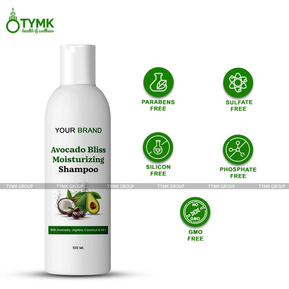 Avocado Bliss Moisturizing Shampoo (with Avocado, Jojoba, Coconut & Vit E) (Sulfate free)