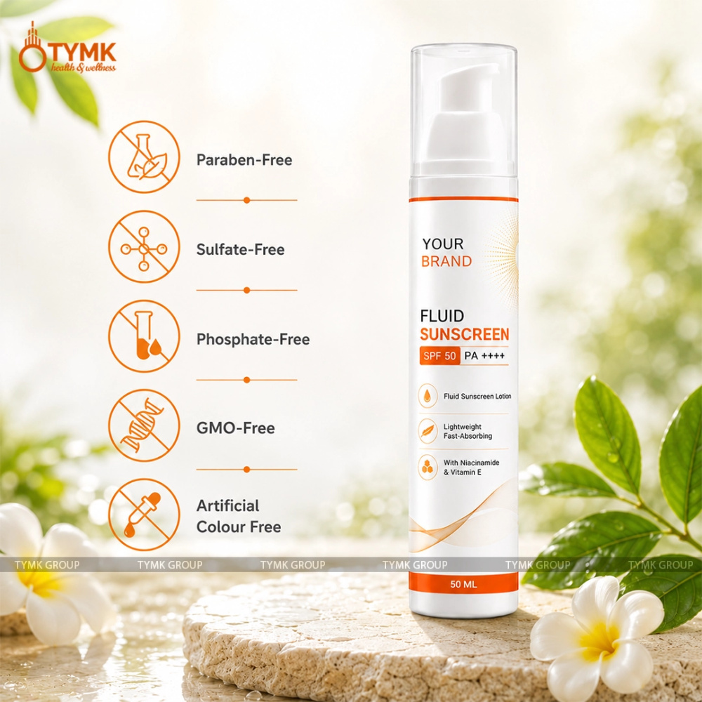 Fluid Sunscreen SPF 50 PA ++++ (With Niacinamide) (Airless Pump Formula)