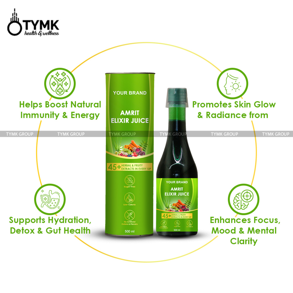 Amrit Elixir Juice (With 45 Botanical Extracts/ Herbal Superfoods / Berries/ Fruits)