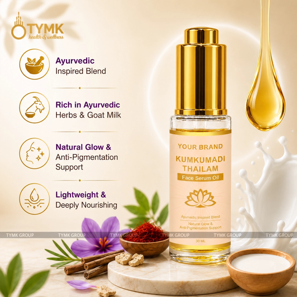 Kumkumadi Thailam - Face Serum Oil (❗❗Regular Quality - BASE: with LLP/ Mineral Oil, Colour & Fragrance Base)