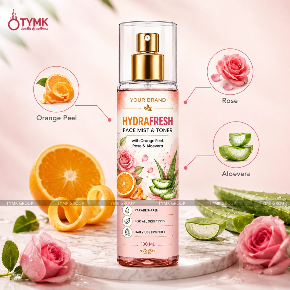 HydraFresh Face Mist & Toner (with Orange Peel, Rose & Aloevera)