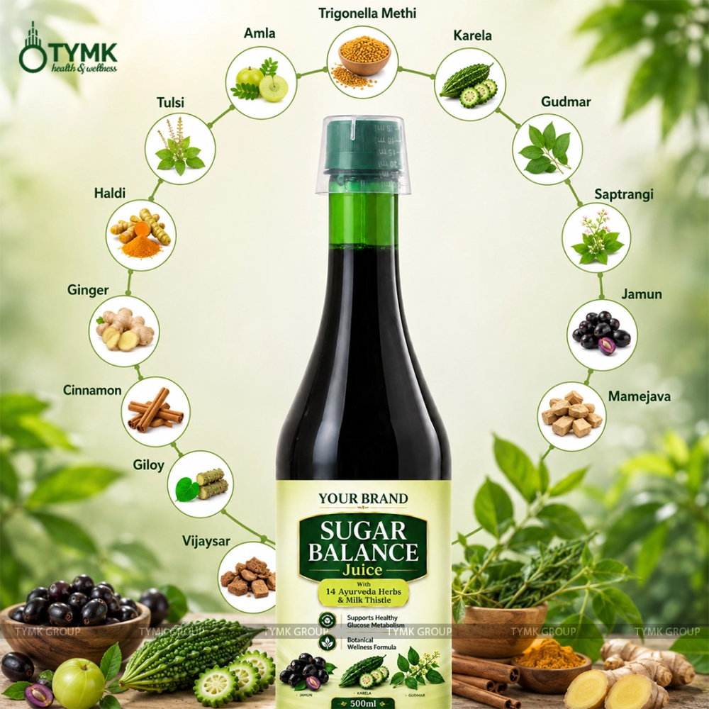 Sugar Balance Juice (Diabetes Care) (With 14 Ayurveda Herbs)