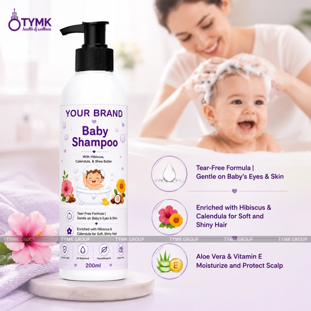 Baby Shampoo (Sulfate Free- With Hibiscus, Calendula, & Shea Butter)