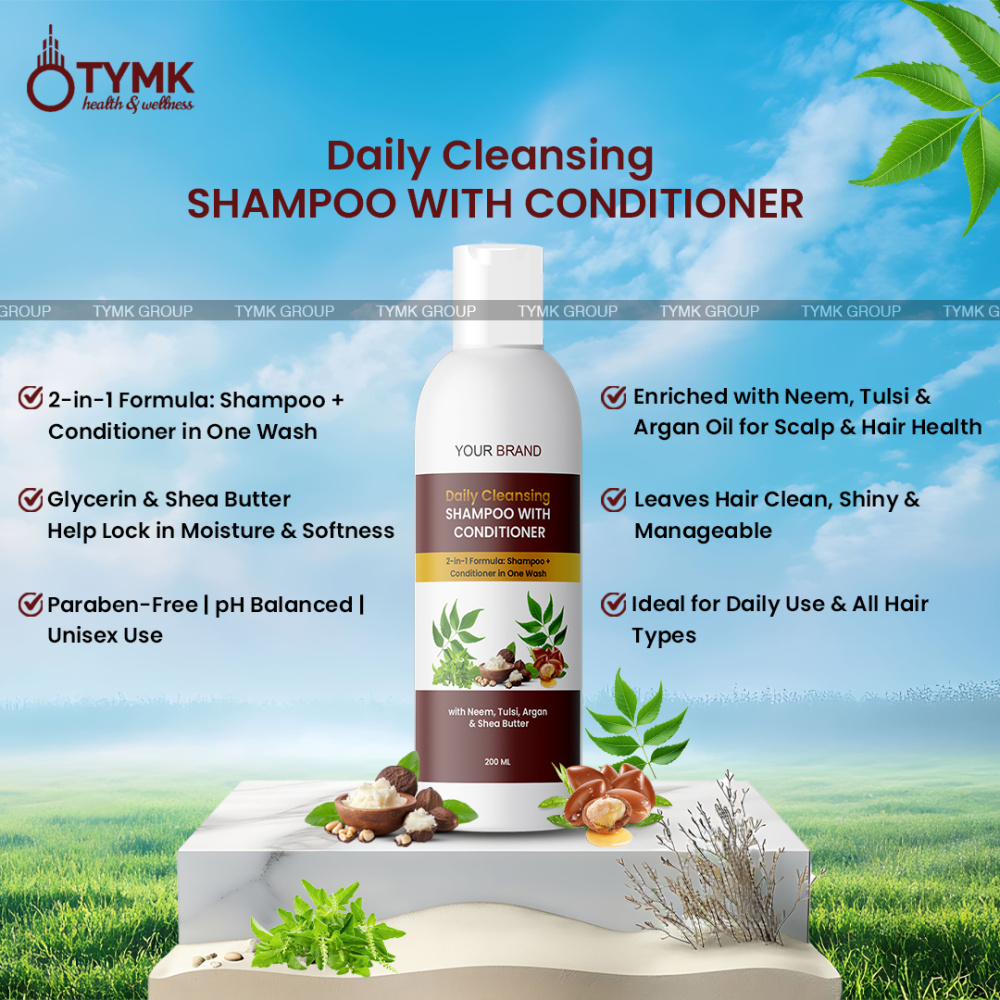 Daily Shampoo With Conditioner (with Neem, Tulsi, Argan & Shea Butter)