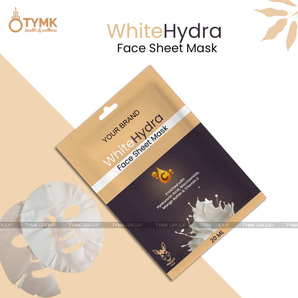 Donkey Milk Face Sheet Mask - With Hyaluronic Acid, Niacinamide & Vitamin C