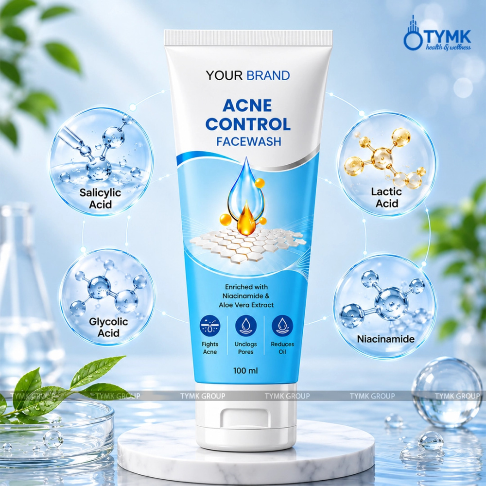 Acne Control Facewash (With Salicylic Acid, Glycolic Acid, Lactic Acid, Niacinamide)