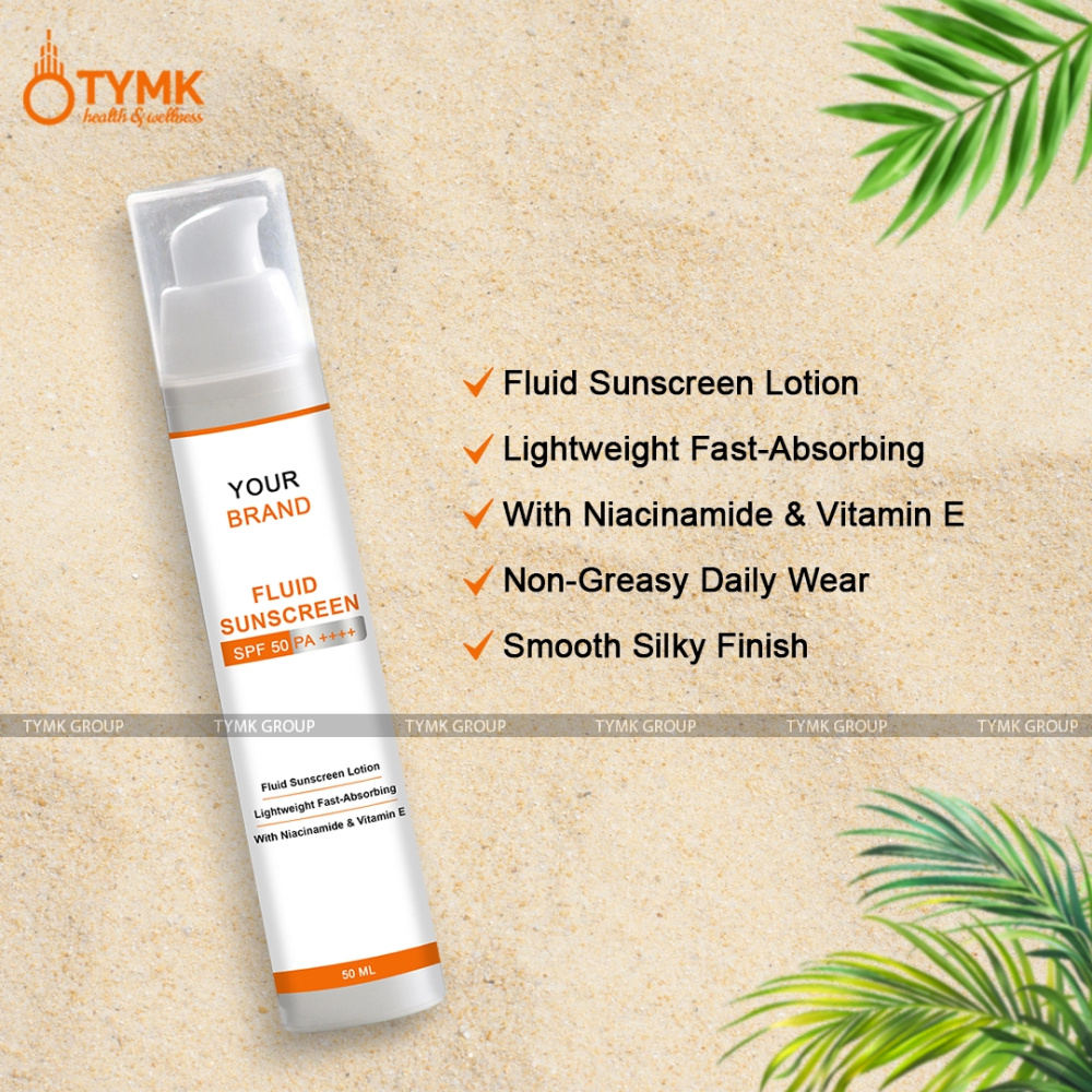 Fluid Sunscreen SPF 50 PA ++++ (With Niacinamide) (Airless Pump Formula)