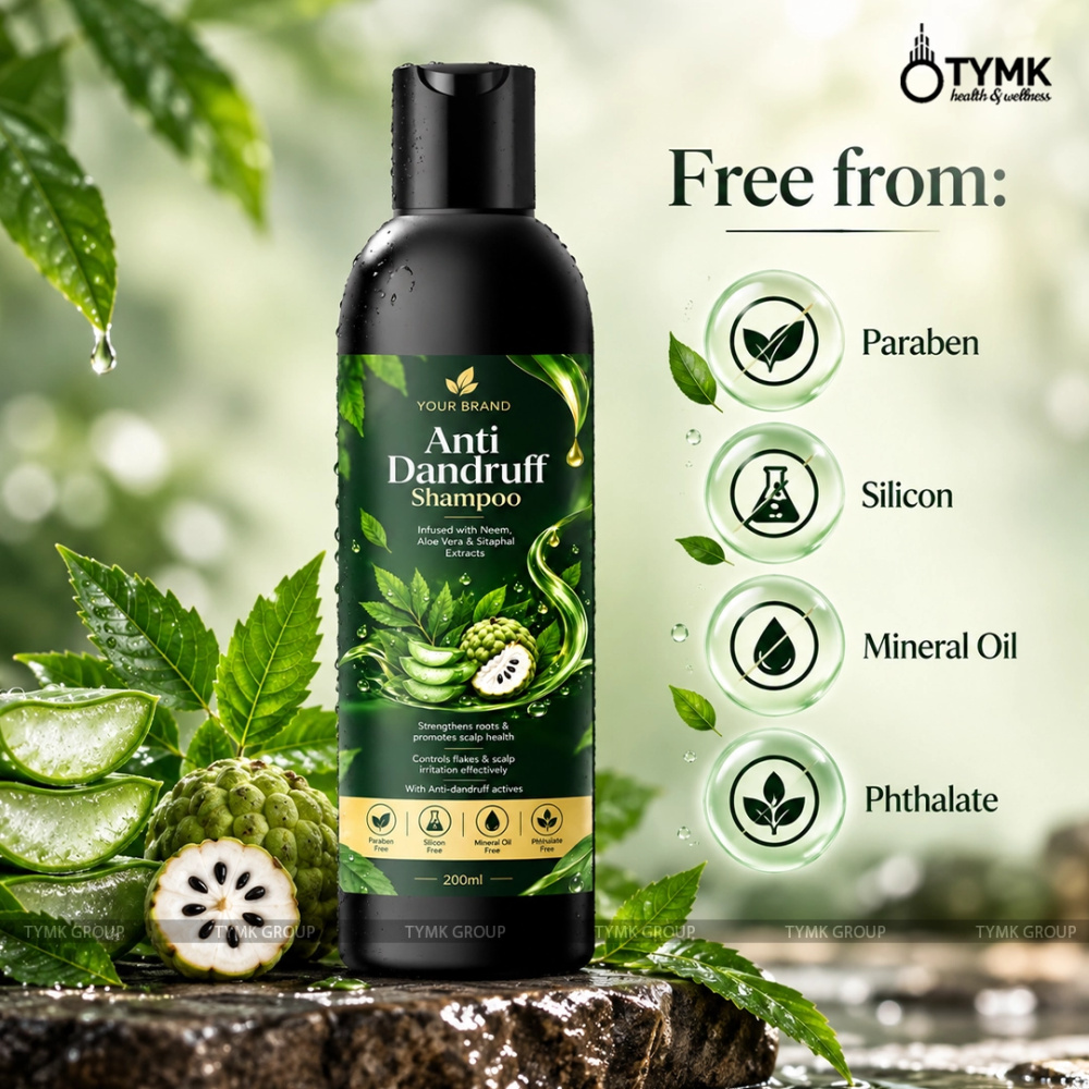 Anti Dandruff Shampoo (with Neem,aloevera & Sitafal Seeds)