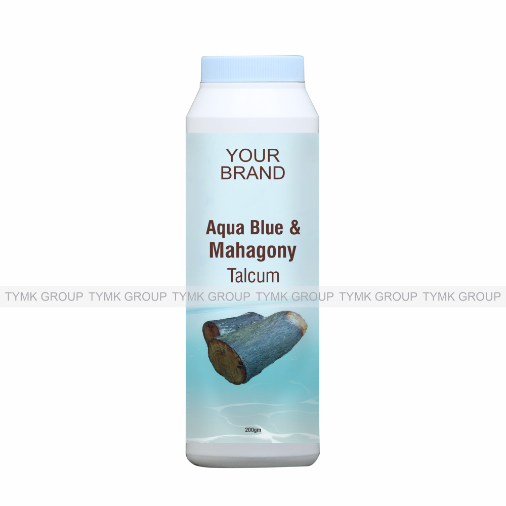 Talcum Powder ( Aqua Blue & Mahagony)