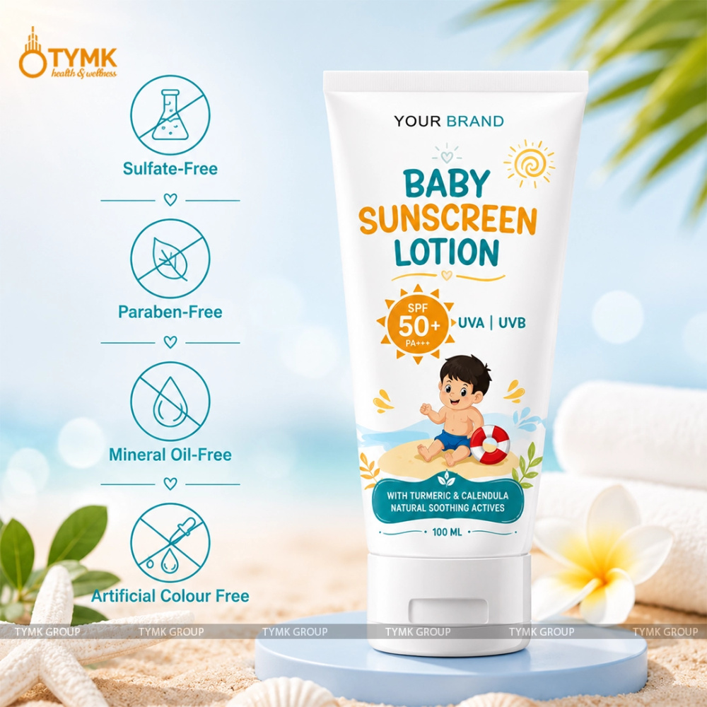 Baby Sunscreen Lotion With SPF-50 (With Turmeric & Calendula)