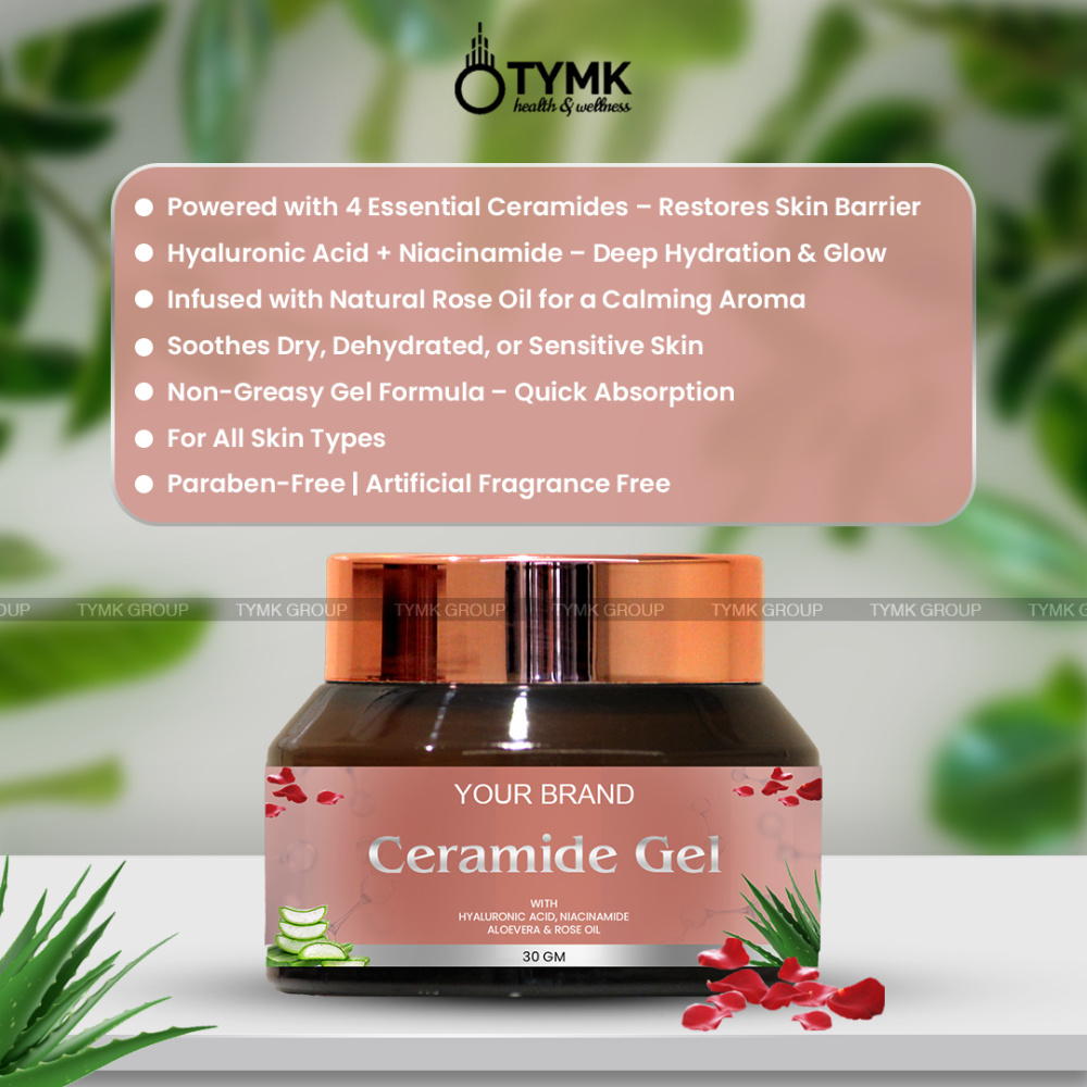 Ceramide Gel (With Hyaluronic Acid, Niacinamide, Aloevera & Rose Oil) (Fragrance Free)