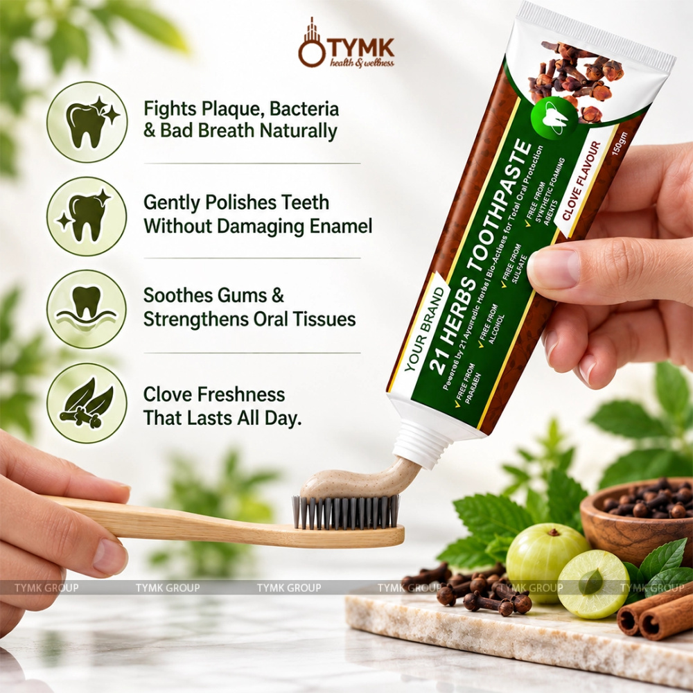 21 Herbs Toothpaste (Sulfate Free) (Clove Flavour)
