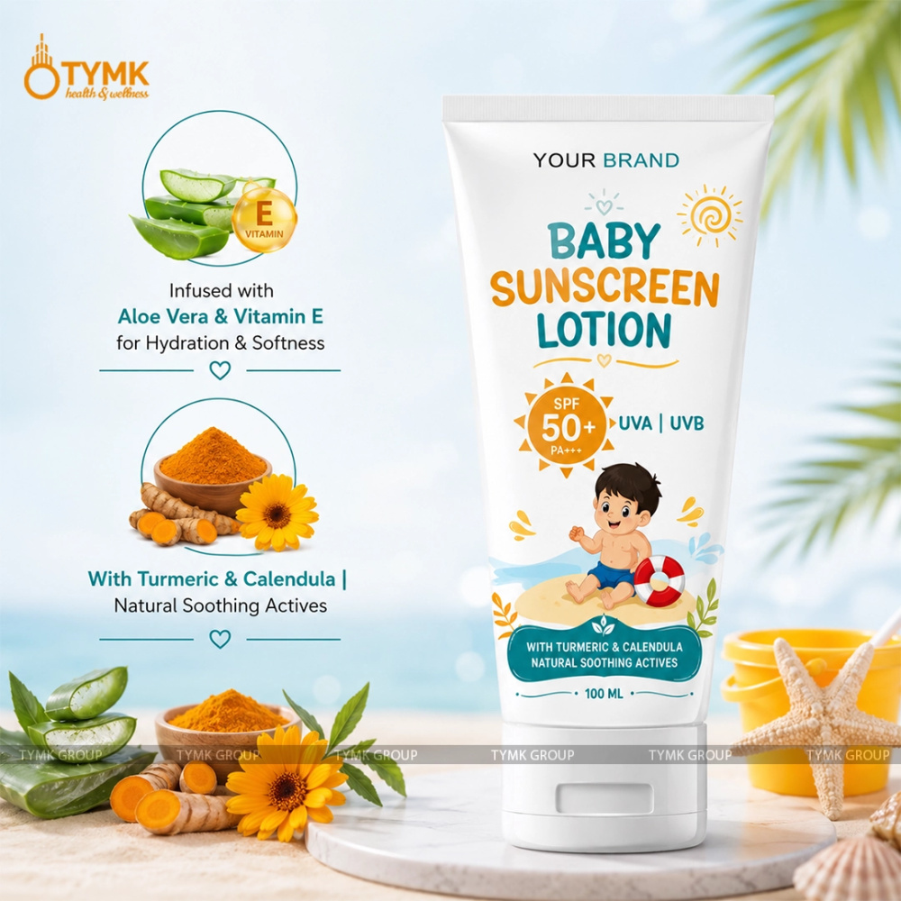 Baby Sunscreen Lotion With SPF-50 (With Turmeric & Calendula)