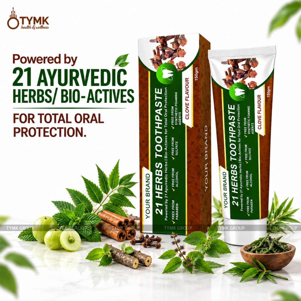 21 Herbs Toothpaste (Sulfate Free) (Clove Flavour)