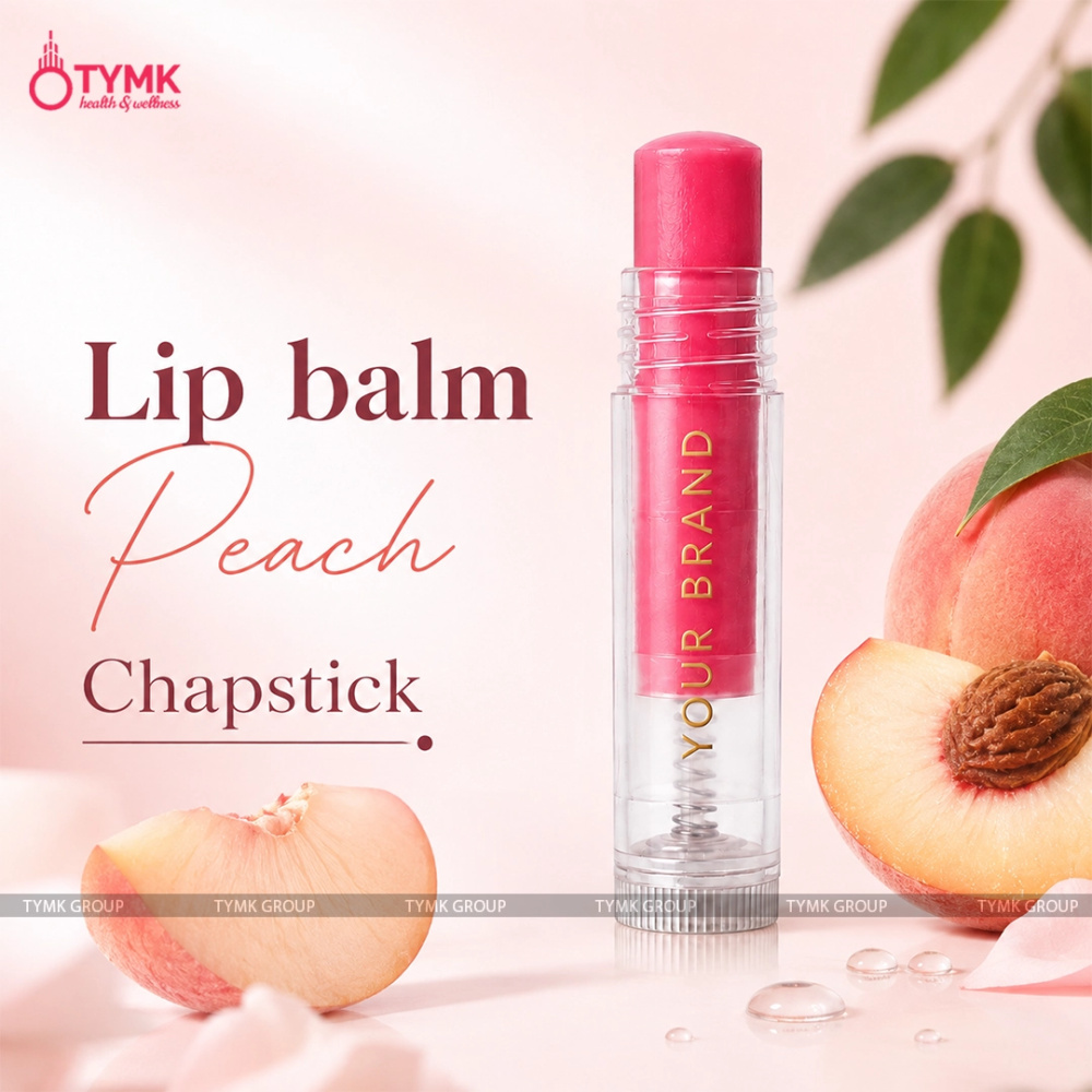 Lip balm (Peach) (Chapstick) - with Coco/ Shea & Kokum Butter