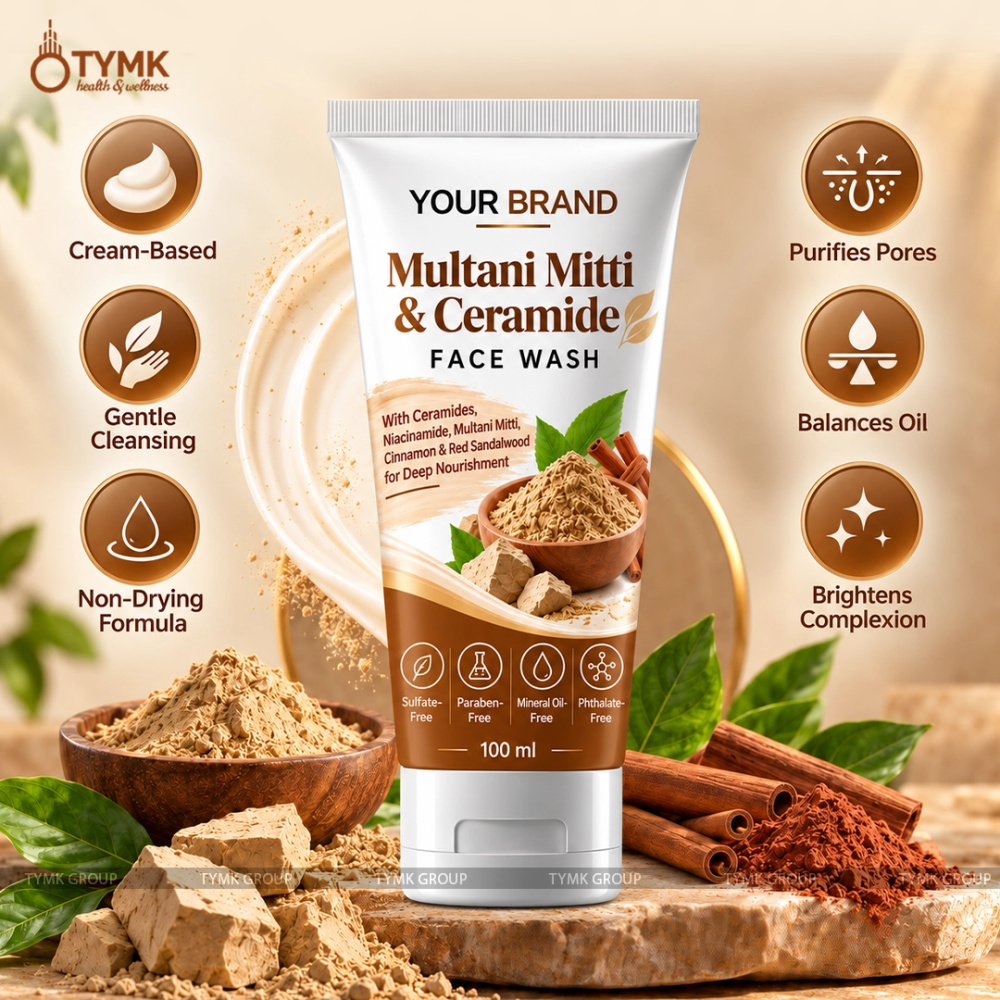 Multani Mitti & Ceramide - Sulfate Free/ Cream Based Face Wash (with Cinnamon)