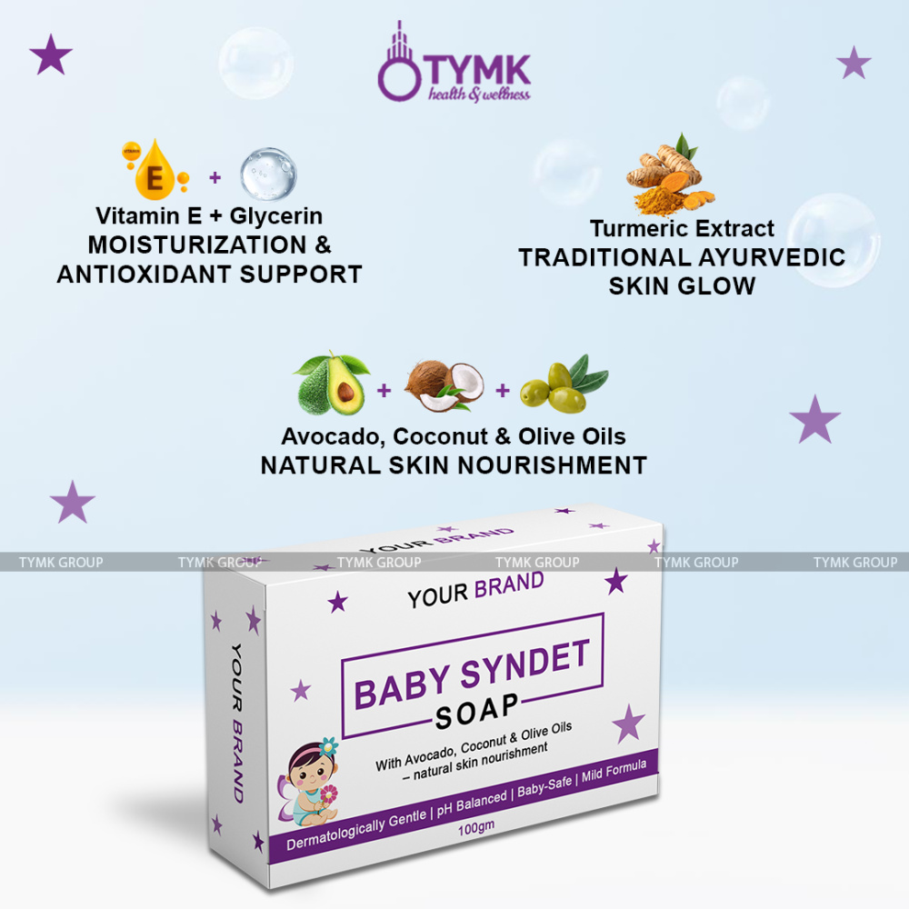 Baby SYNDET Soap - 5.5 PH (With Avocado, Coconut & Turmeric)