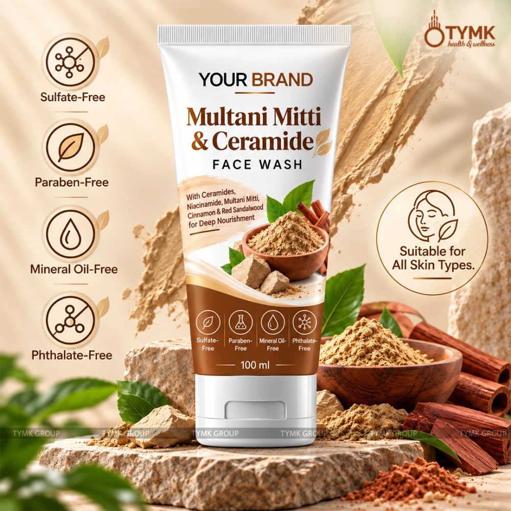 Multani Mitti & Ceramide - Sulfate Free/ Cream Based Face Wash (with Cinnamon)