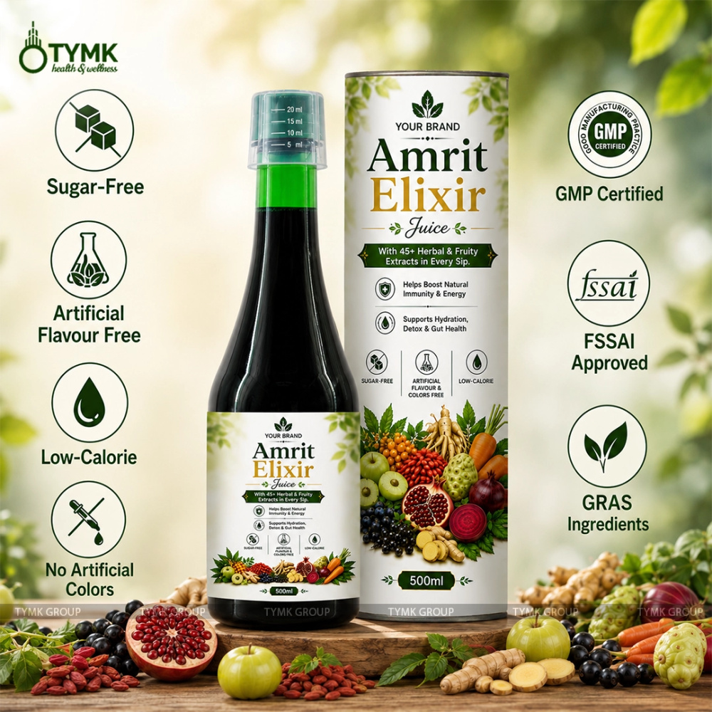 Amrit Elixir Juice (With 45 Botanical Extracts/ Herbal Superfoods / Berries/ Fruits)